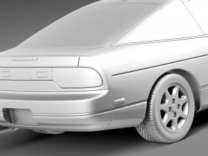 Nissan 240 SX Silvia S13 1989-1994 3D 模型