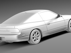 Nissan 240 SX Silvia S13 1989-1994 3D 模型