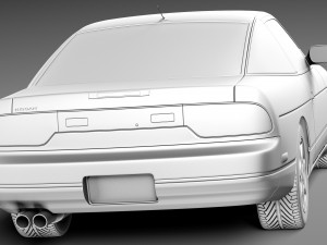 Nissan 240 SX Silvia S13 1989-1994 3D 模型