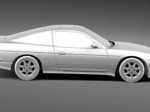 Nissan 240 SX Silvia S13 1989-1994 3D 模型