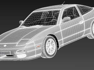 Nissan 240 SX Silvia S13 1989-1994 3D 模型