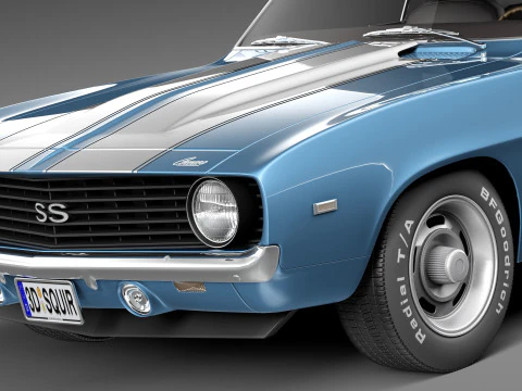 Chevrolet Camaro SS1969 Modello 3D