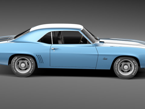 Шевроле Камаро СС 1969 г. 3D Модель
