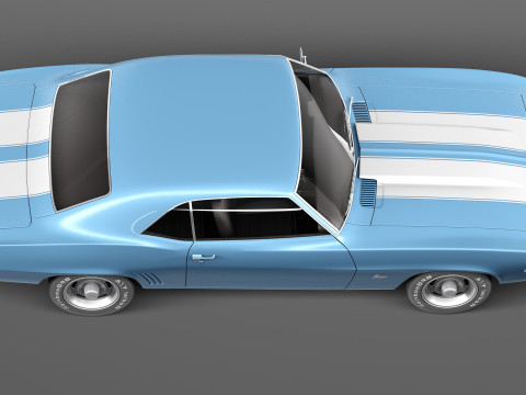 Шевроле Камаро СС 1969 г. 3D Модель