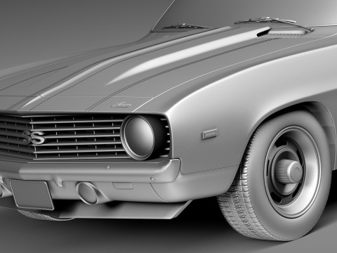 Шевроле Камаро СС 1969 г. 3D Модель