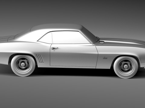 Шевроле Камаро СС 1969 г. 3D Модель