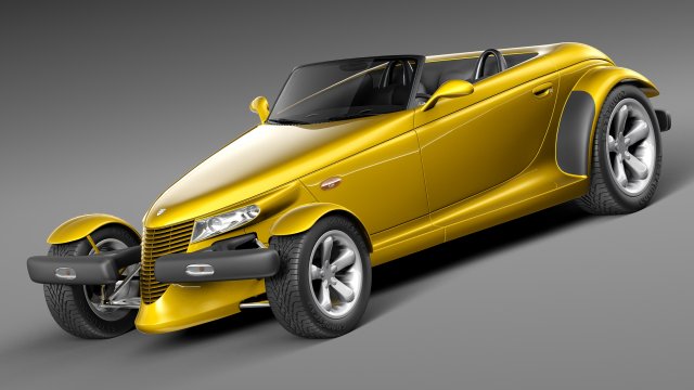Plymouth Prowler Stock 1997-2002 3D Model .c4d .max .obj .3ds .fbx .stl .blend 