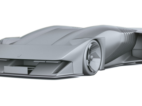 फेरारी F76 कॉन्सेप्ट 2025 3D मॉडल