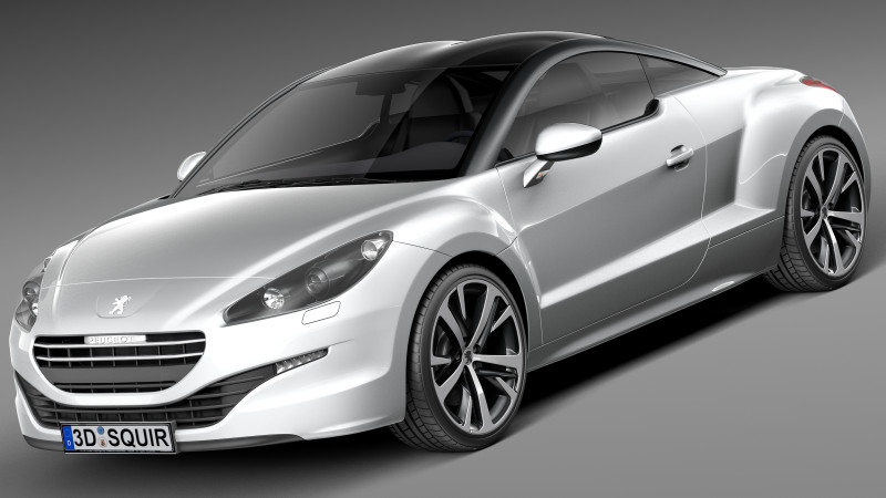 Peugeot RCZ 2013 3D Model .c4d .max .obj .3ds .fbx .stl .blend 