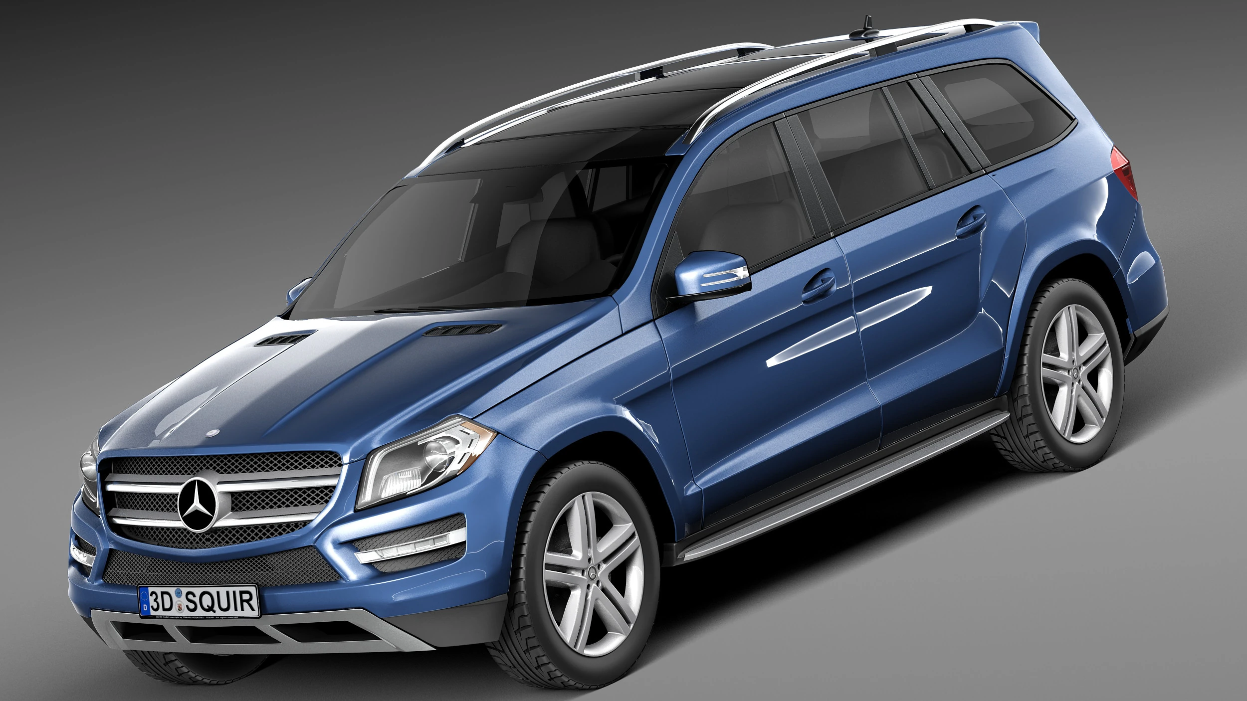 Mercedes-Benz GL 2013 3D Model .c4d .max .obj .3ds .fbx .stl .blend