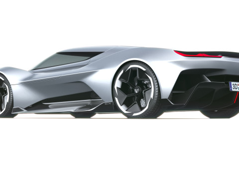 Chevrolet Corvette CX Conceito 2025 Modelo 3D