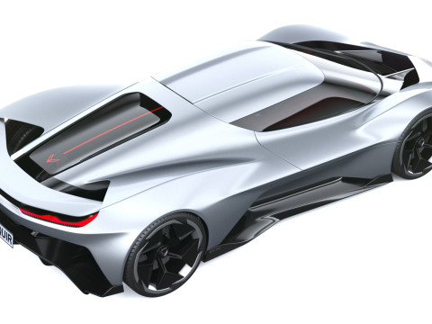 Chevrolet Corvette CX Conceito 2025 Modelo 3D