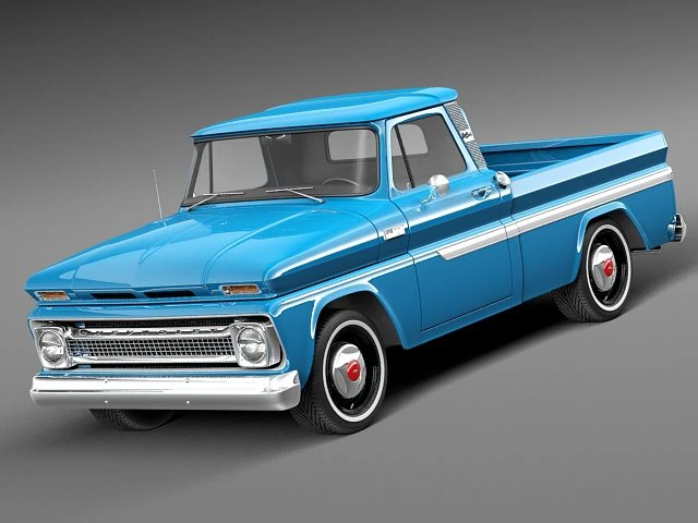 Chevrolet C10 1965 Pickup 3D Model .c4d .max .obj .3ds .fbx .stl .blend 