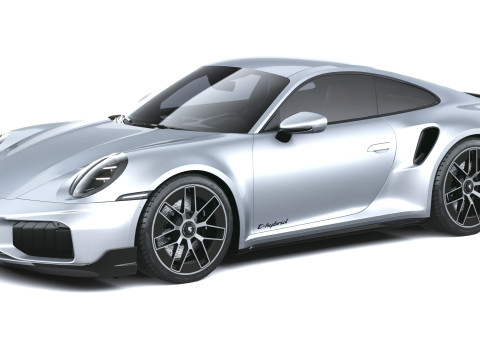 Porsche 911 Turbo S Coupe Aero 2026 LowPoly 3D Model