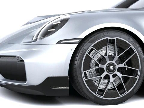 Porsche 911 Turbo S Coup&eacute; Aero 2026 LowPoly Modello 3D