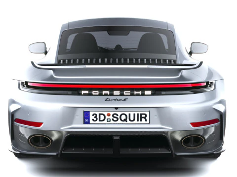 Porsche 911 Turbo S Coup&eacute; Aero 2026 LowPoly Modello 3D