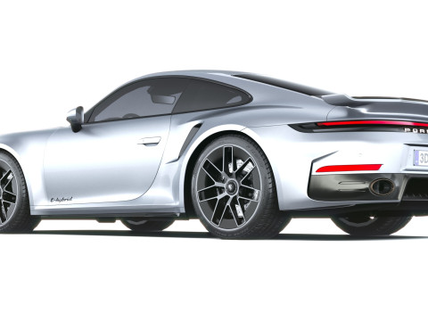 Porsche 911 Turbo S Coup&eacute; Aero 2026 LowPoly Modelo 3D