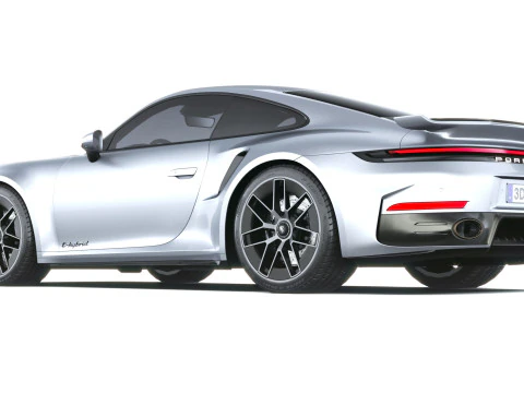 Porsche 911 Turbo S Coup&eacute; Aero 2026 LowPoly Modello 3D