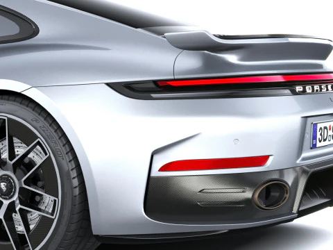 Porsche 911 Turbo S Coup&eacute; Aero 2026 LowPoly Modello 3D