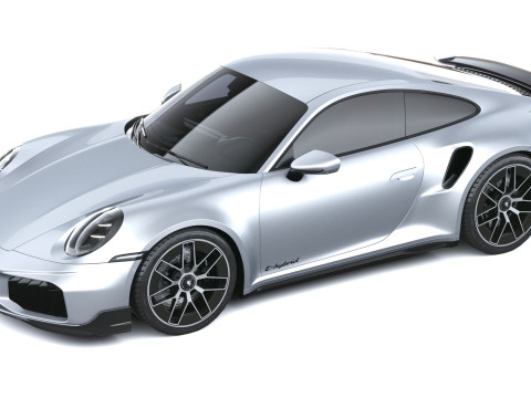 Porsche 911 Turbo S Coup&eacute; Aero 2026 LowPoly Modelo 3D