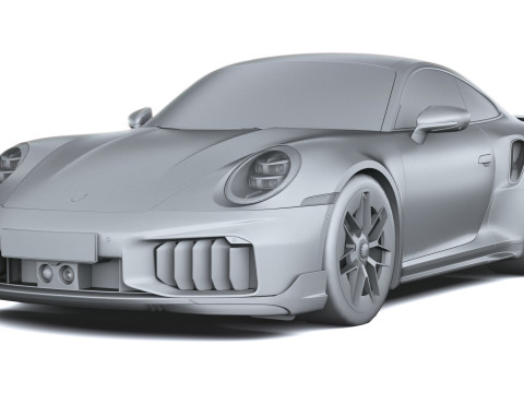 Porsche 911 Turbo S Coup&eacute; Aero 2026 LowPoly Modelo 3D