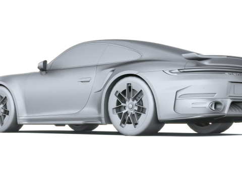 Porsche 911 Turbo S Coup&eacute; Aero 2026 LowPoly Modelo 3D