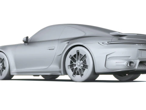 Porsche 911 Turbo S Coup&eacute; Aero 2026 LowPoly Modello 3D
