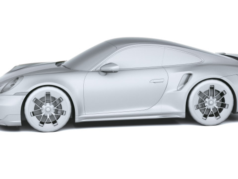 Porsche 911 Turbo S Coup&eacute; Aero 2026 LowPoly Modelo 3D