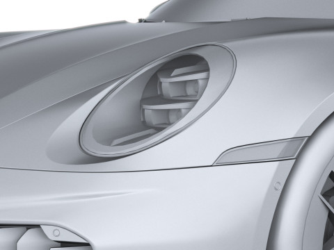 Porsche 911 Turbo S Coup&eacute; Aero 2026 LowPoly Modelo 3D