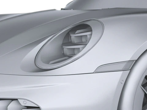 Porsche 911 Turbo S Coup&eacute; Aero 2026 LowPoly Modello 3D