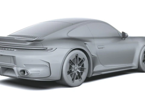 Porsche 911 Turbo S Coup&eacute; Aero 2026 LowPoly Modello 3D