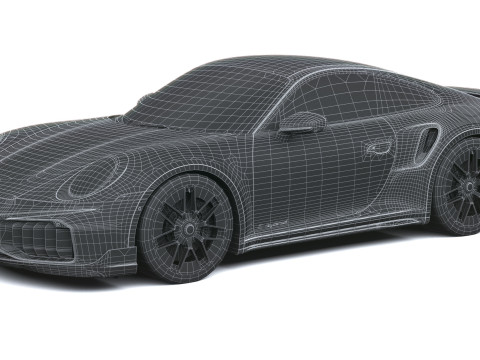 Porsche 911 Turbo S Coup&eacute; Aero 2026 LowPoly Modelo 3D