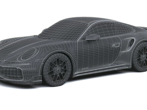 Porsche 911 Turbo S Coup&eacute; Aero 2026 LowPoly Modello 3D