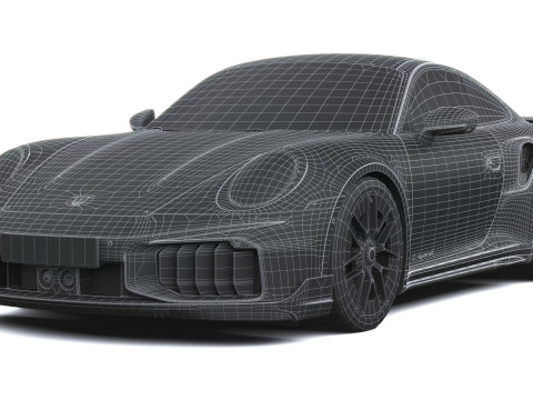 Porsche 911 Turbo S Coup&eacute; Aero 2026 LowPoly Modelo 3D