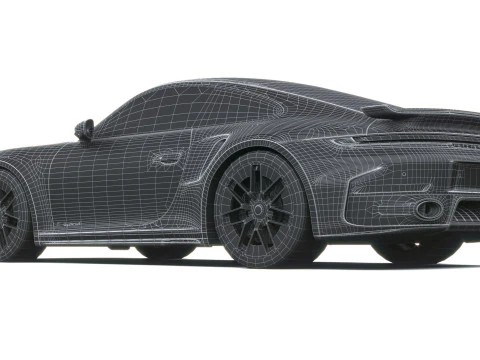 Porsche 911 Turbo S Coup&eacute; Aero 2026 LowPoly Modello 3D