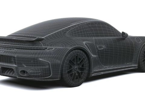 Porsche 911 Turbo S Coup&eacute; Aero 2026 LowPoly Modello 3D
