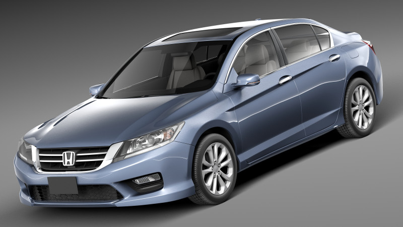 Honda Accord Sedan 2013 3D Model .c4d .max .obj .3ds .fbx .stl .blend 