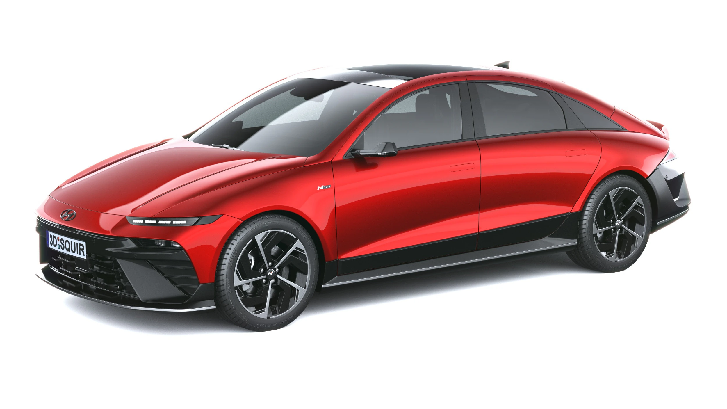 Hyundai Ioniq 6 N-Line 2026 3D Model .c4d .max .obj .3ds .fbx .stl .blend