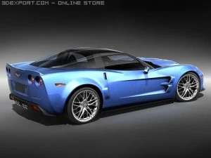 Chevrolet Corvette ZR1 2008 midpoly 3D Model