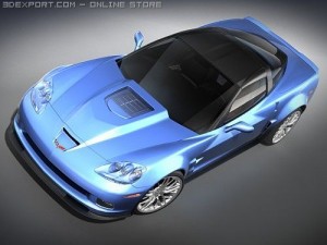 Chevrolet Corvette ZR1 2008 midpoly Modèle 3D