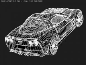 Chevrolet Corvette ZR1 2008 midpoly Modèle 3D