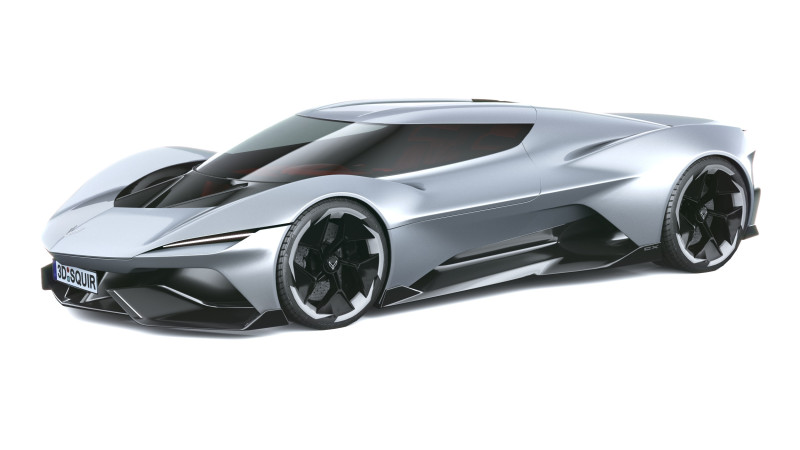 Chevrolet Corvette CX Concept 2025 LowPoly Modello 3D .c4d .max .obj .3ds .fbx .stl .blend