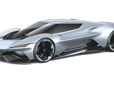 Chevrolet Corvette CX Concept 2025 LowPoly 3D Modell