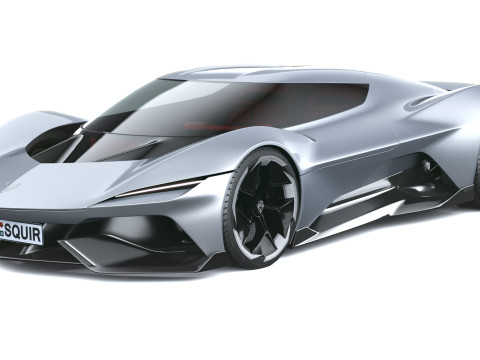 Chevrolet Corvette CX Concept 2025 LowPoly Modello 3D