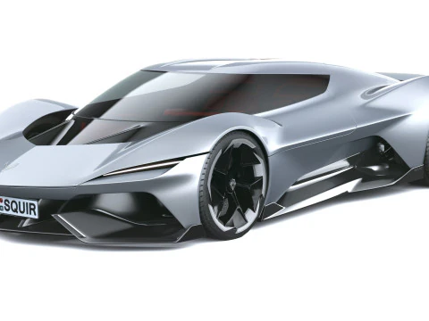 Chevrolet Corvette CX Concept 2025 LowPoly Modelo 3D