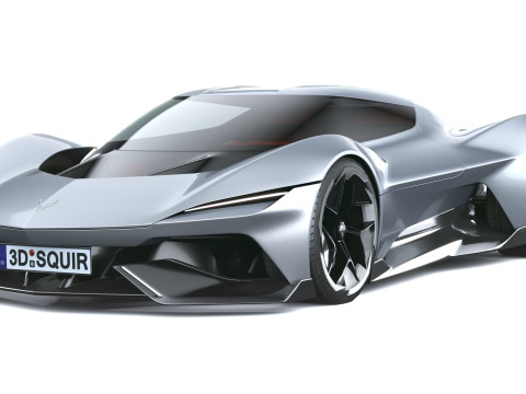 Chevrolet Corvette CX Concept 2025 LowPoly Modello 3D