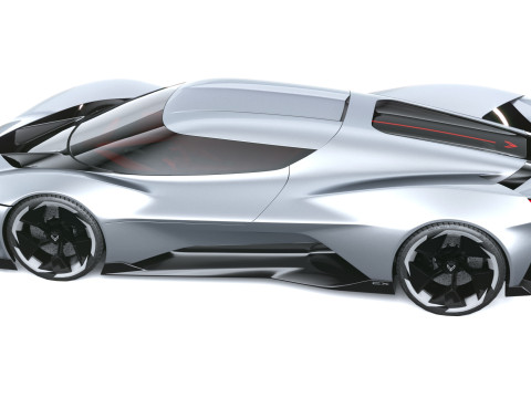 Chevrolet Corvette CX Concept 2025 LowPoly Modello 3D