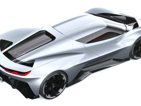 Chevrolet Corvette CX Concept 2025 LowPoly Modello 3D