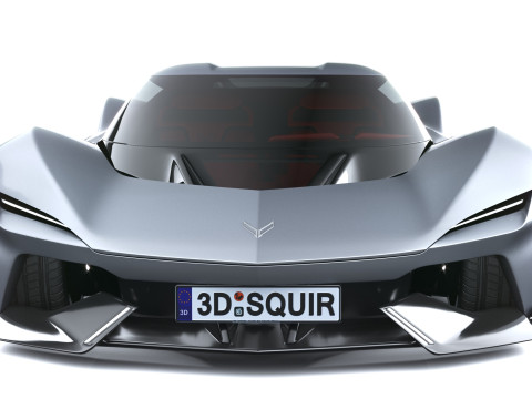 Chevrolet Corvette CX Concept 2025 LowPoly Modello 3D