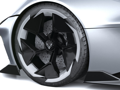 Chevrolet Corvette CX Concept 2025 LowPoly Modello 3D